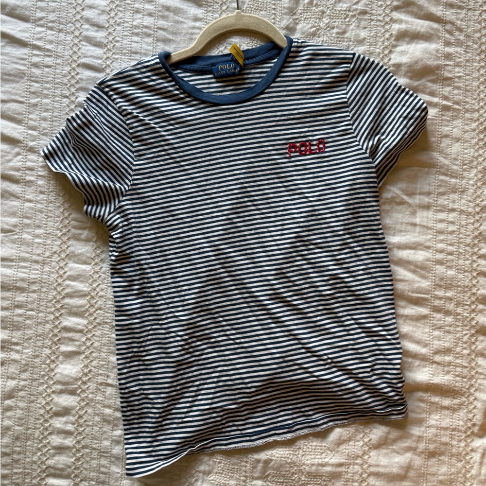 Polo by Ralph Lauren Blue and White Striped Polo